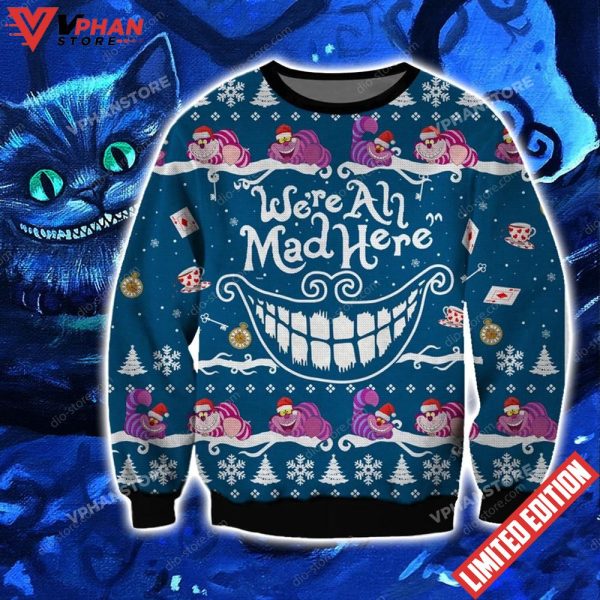 Christmas Cheshire Cat Knitting Pattern Sweater