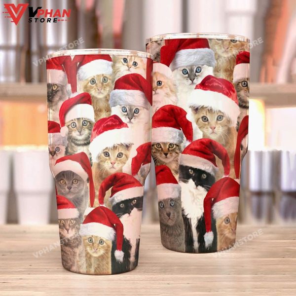 Christmas Cute Cat Tumbler