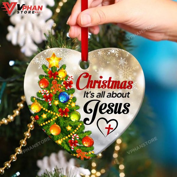 Christmas Its All About Jesus Christmas Ornament