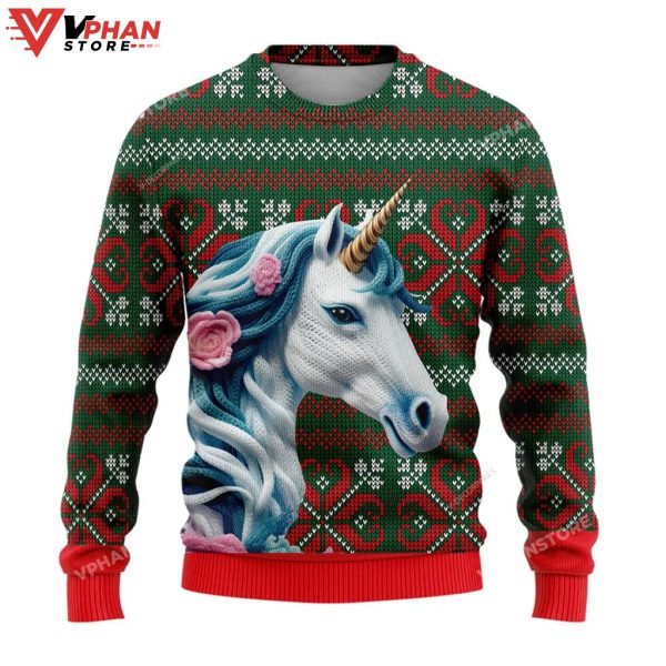 Christmas Pattern Unicorn Ugly Sweater