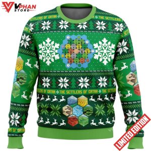 Christmas Settlers of Catan Board Games Ugly Christmas Sweater 1