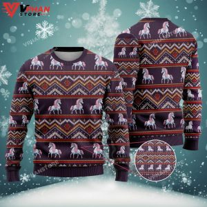 Christmas Unicorn Pattern Ugly Sweaters 1