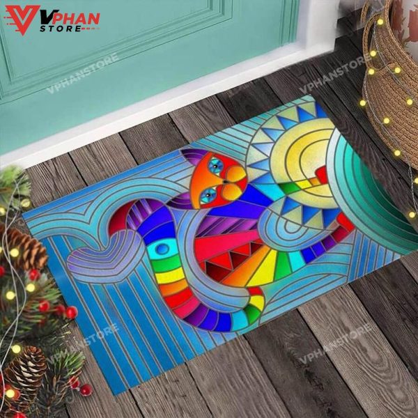 Colorful Cat DoorMat