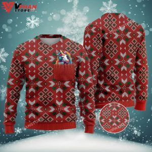 Colorful Unicorn 3D Ugly Christmas Sweaters 1