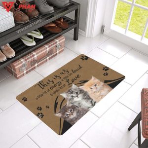 Crazy Loud And Love Cat DoorMat 1