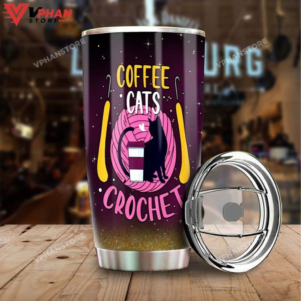 Crochet Cat Coffee Personalized Tumbler