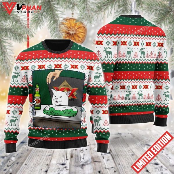 Dos Equis Cat Meme Christmas Ugly Sweater