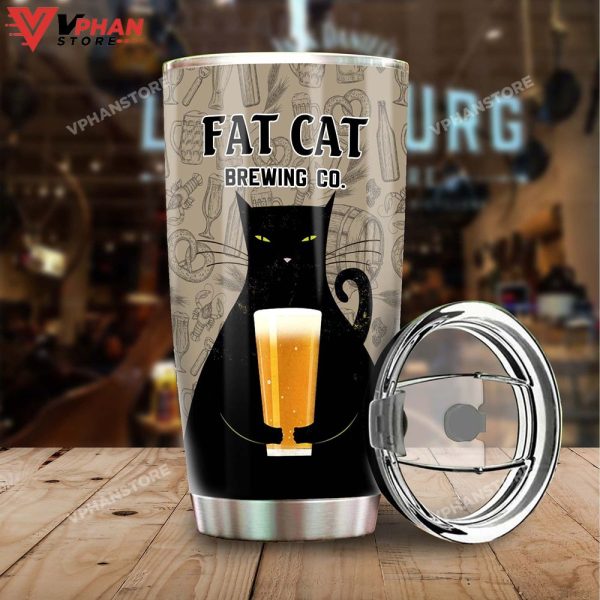 Fat Cat Mom Beer Lover Personalized Tumbler