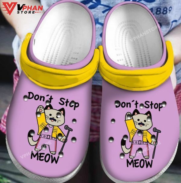 Freddie Mercury Cat Dont Stop Meow Clogs Shoes