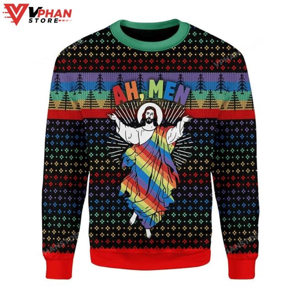 Funny Jesus Lgbt Ugly Christmas Sweater