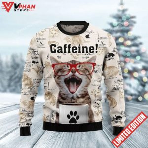 Funny Meowy Christmas Cat Ugly Christmas Sweater 2