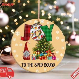 Gnome Joy to the Sped Squad Christmas SLP Ornament 1