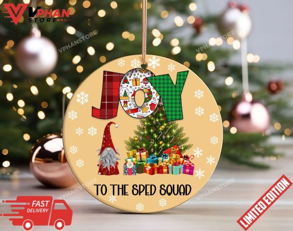 Gnome Joy to the Sped Squad Christmas SLP Ornament