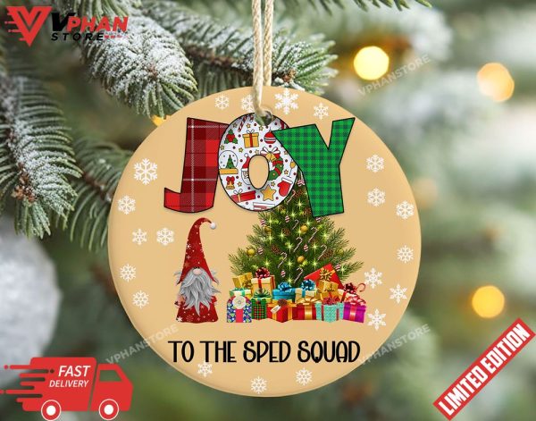 Gnome Joy to the Sped Squad Christmas SLP Ornament