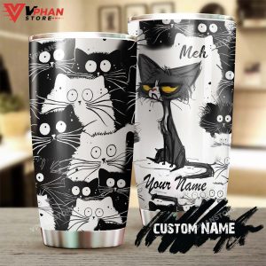 Grumpy Funny Cat Personalized Tumbler 1