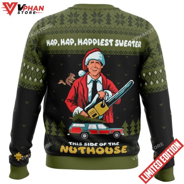 Hap Hap Happiest Nuthouse National Lampoon’s Vacation Ugly Sweater