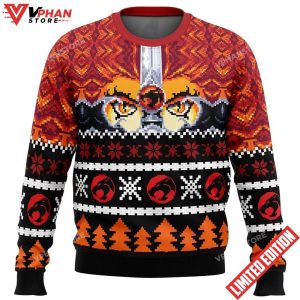 Ho Ho Hooo Holiday Thundercats Ugly Christmas Sweater 1