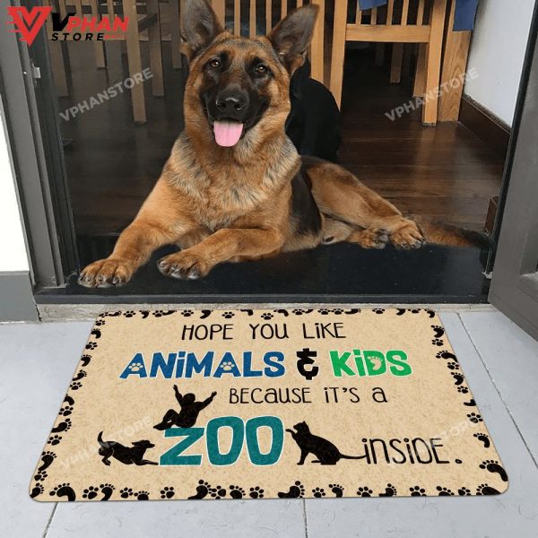 Hope You Like Animals Kids Cat DoorMat