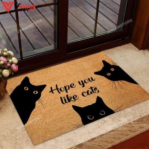 Hope You Like Cat Black Cat DoorMat 1