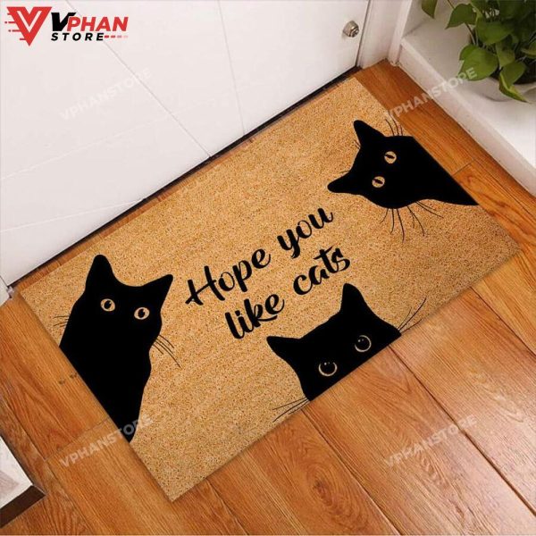 Hope You Like Cat Black Cat DoorMat