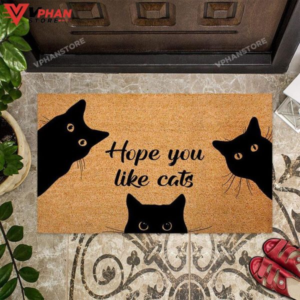 Hope You Like Cat Black Cat DoorMat