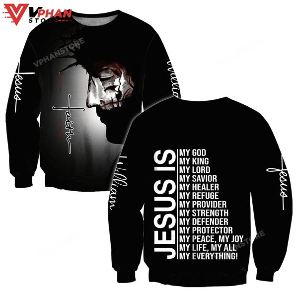 Jesus Is My Everything Black Color Sweatshirt