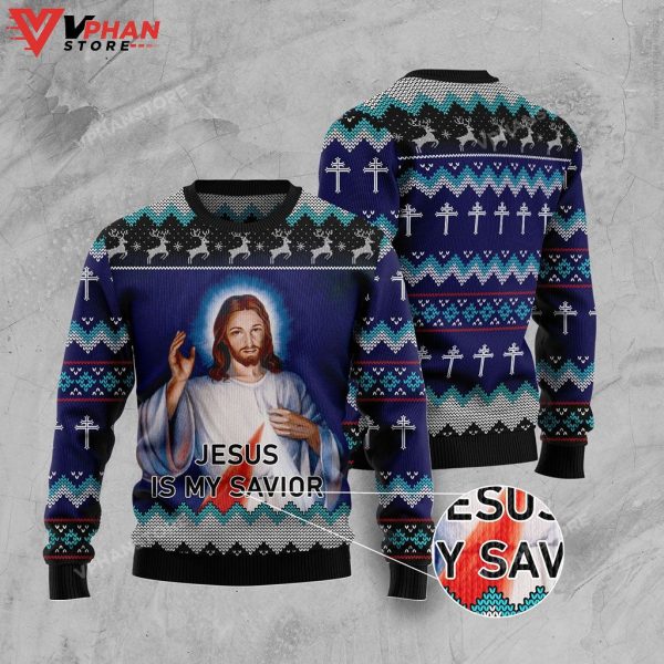 Jesus Is My Savior Xmas Gift Christ Sweater