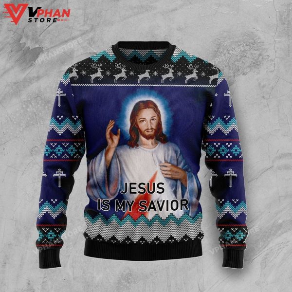 Jesus Is My Savior Xmas Gift Christ Sweater