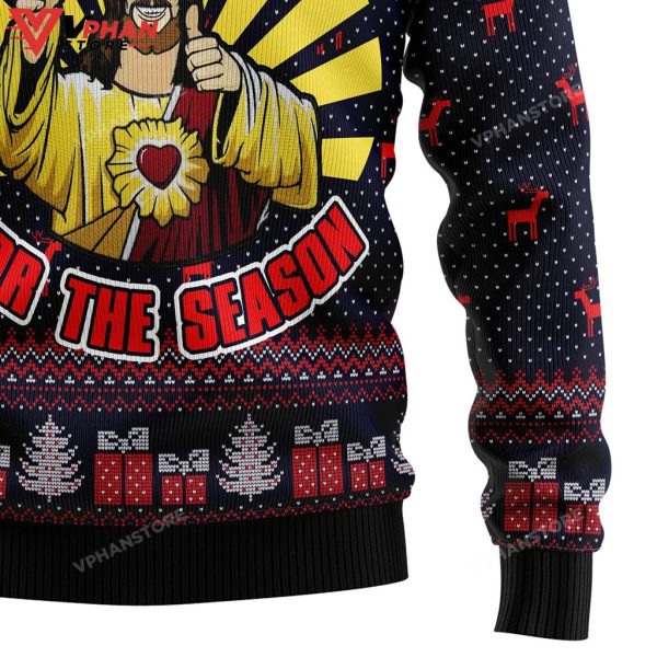 Jesus Is The Reason For The Season Funny Ugly Christmas Sweater