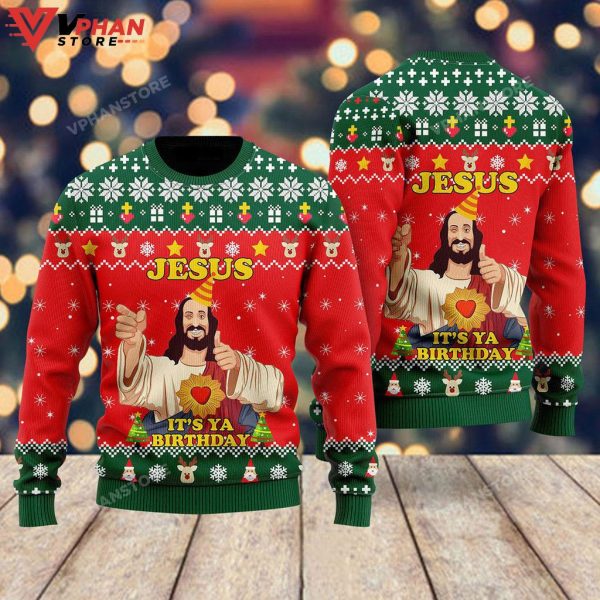 Jesus Its Ya Birthday Christmas Sweater