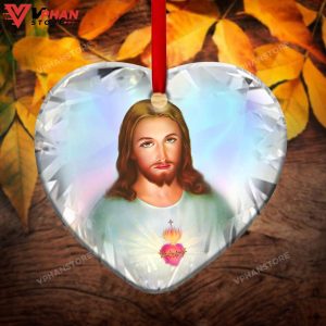 Jesus Jewelry Style Heart Ceramic Ornament 1