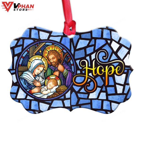 Jesus Nativity Hope Metal Ornament