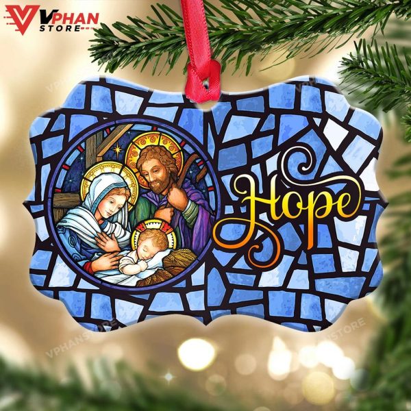 Jesus Nativity Hope Metal Ornament