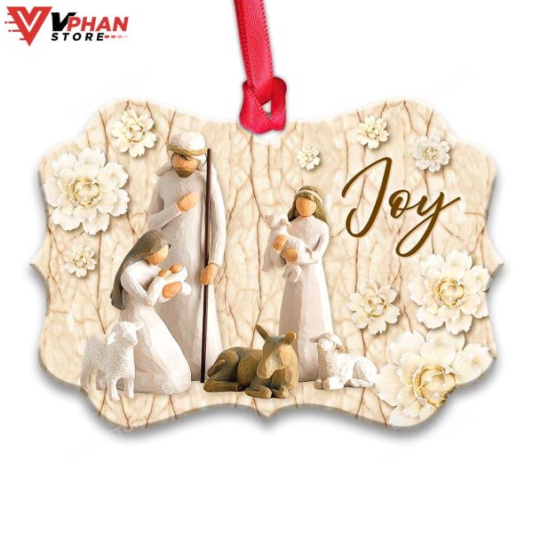 Jesus Nativity Joy Metal Ornament