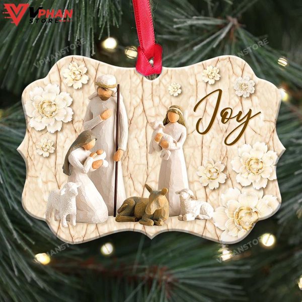 Jesus Nativity Joy Metal Ornament