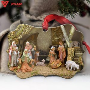 Jesus Nativity Metal Christmas Gift Ornament 1