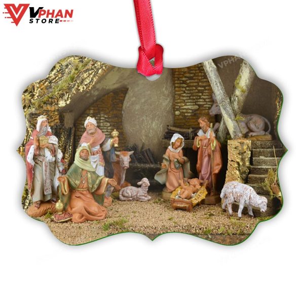 Jesus Nativity Metal Xmas Gift Ornament