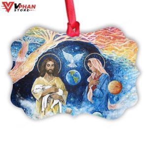 Jesus Nativity Metal Xmas Ornament 1