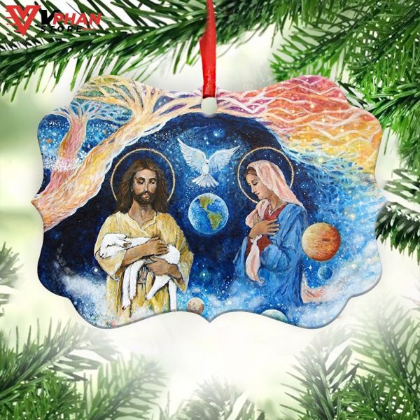 Jesus Nativity Metal Xmas Ornament