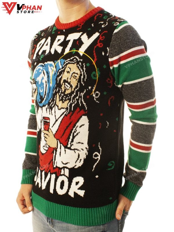 Jesus Party Savior Funny Ugly Sweater