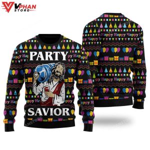 Jesus Party Ugly Christmas Sweater Jesus Christ Sweater 1