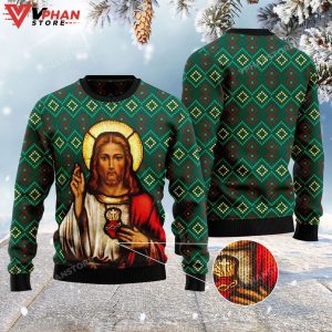 Jesus Ugly Christmas Sweater Unisex Womens Mens 1