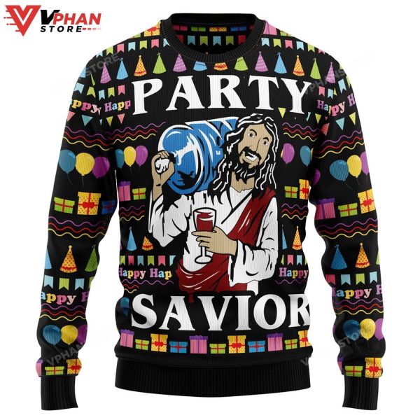 Jesus Party Ugly Christmas Sweater