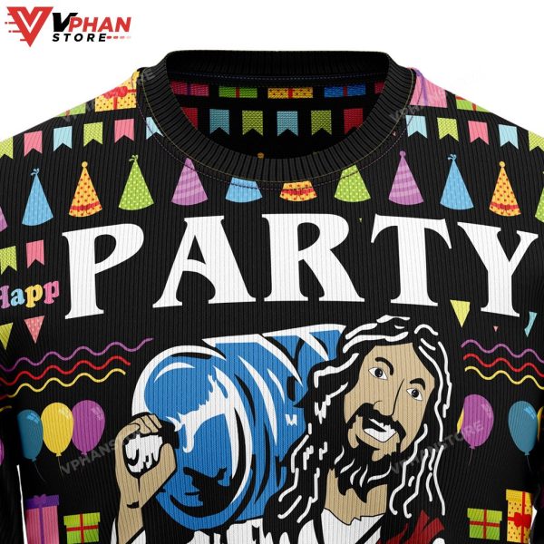 Jesus Party Ugly Christmas Sweater