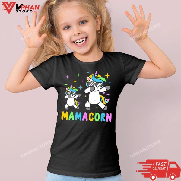 Mamacorn Funny Unicorn Mommy Girl and Mother T-Shirt