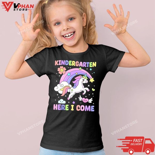 Unicorn Kindergarten Here I come School Kindergarten Girl T-Shirt