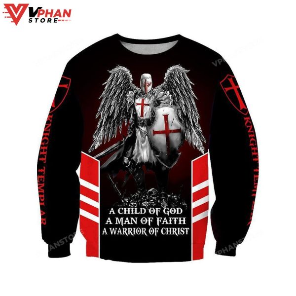 Knight Templar With Wing Waririor Of Christ Jesus Sweatshirt