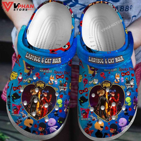 Ladybug And Cat Noir Cartoon Clogs Shoes