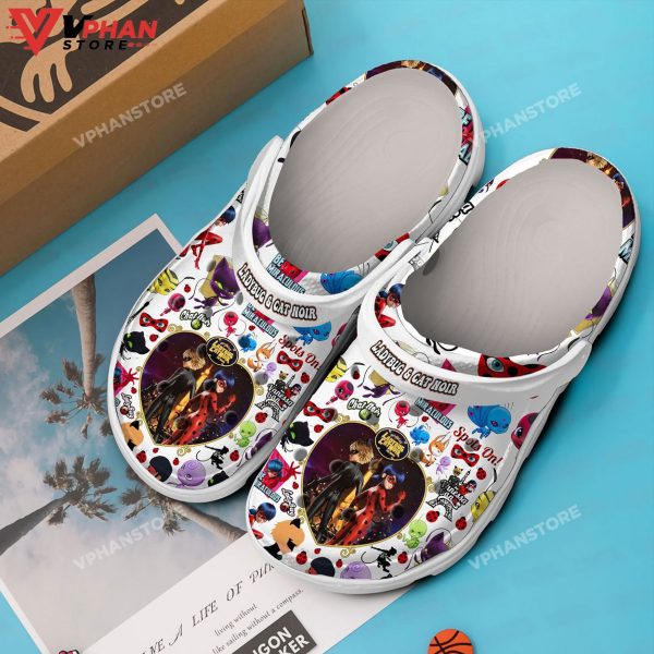 Ladybug And Cat Noir Cartoon Clogs Shoes