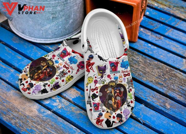 Ladybug And Cat Noir Cartoon Clogs Shoes